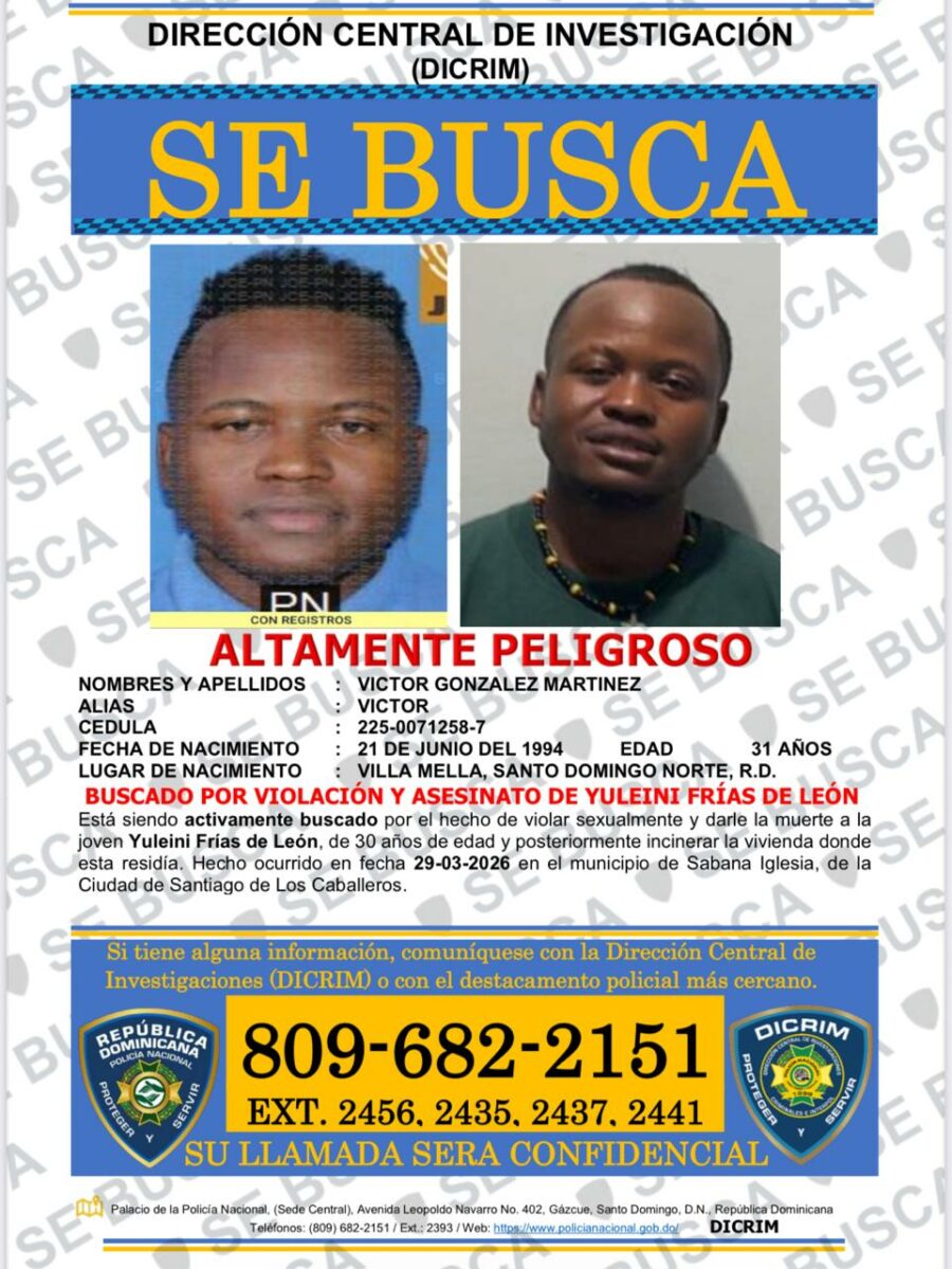 Sabana Iglesia consternada: buscan a hombre acusado de violación y homicidio de Yuleini Frías