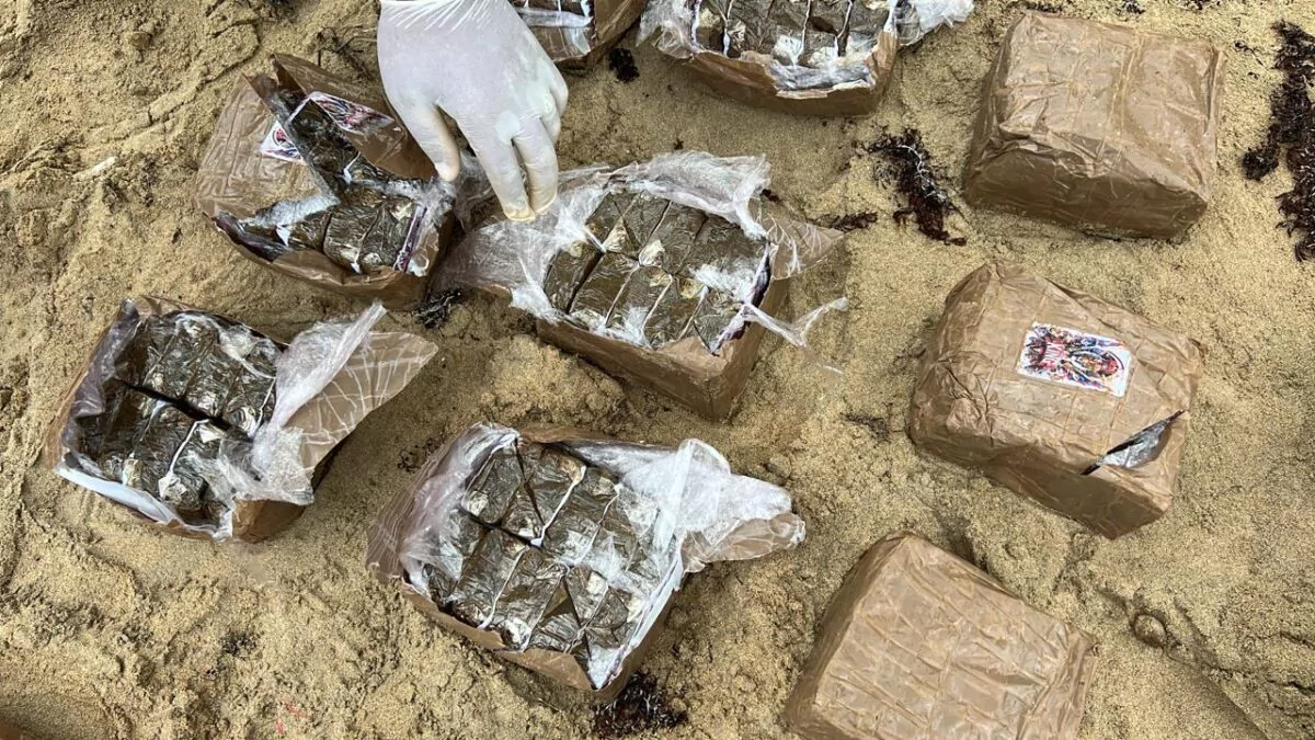 Incautan 19 pacas de hachís en operativo antidrogas en costas de Miches