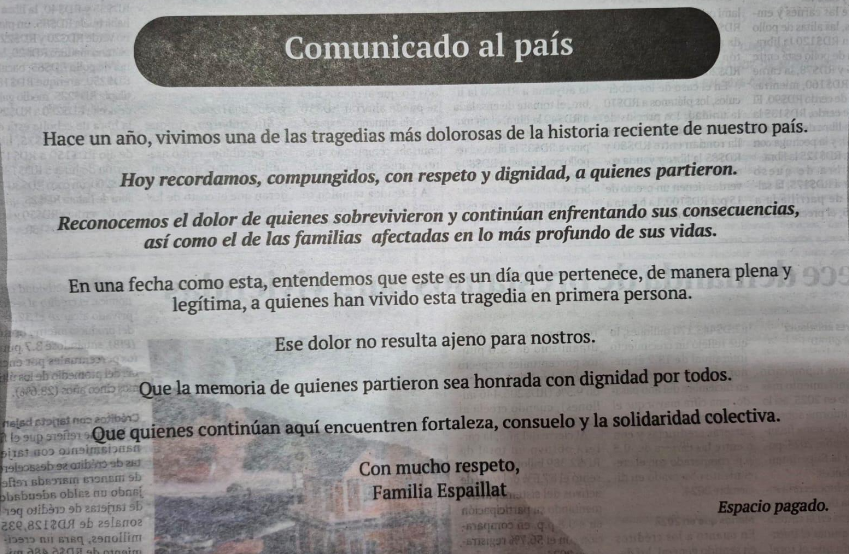 A un año de la tragedia del Jet Set, familia Espaillat reafirma solidaridad con las víctimas