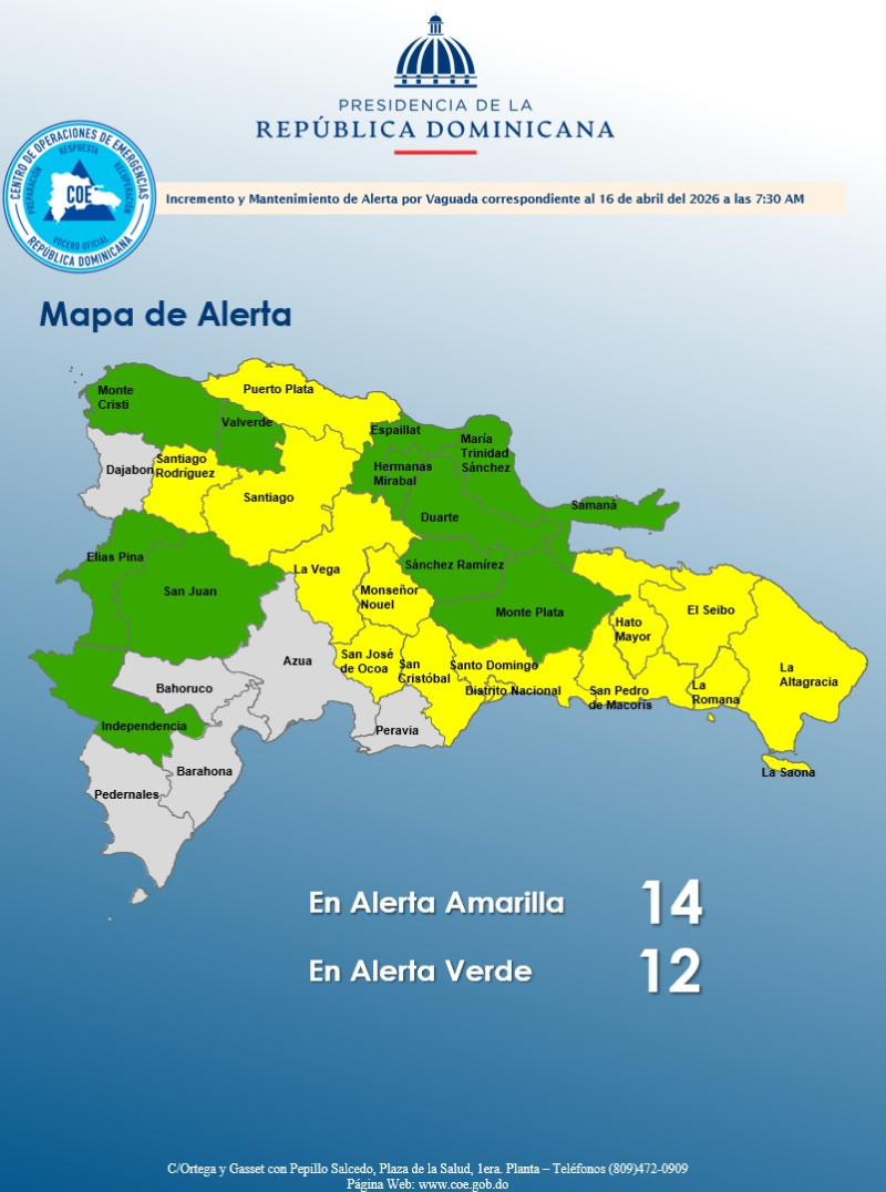 COE amplía alertas por vaguada y advierte fuertes lluvias en gran parte del país
