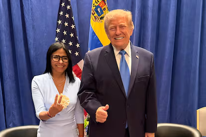 Trump y Delcy Rodríguez escenifican un nuevo acercamiento entre EE.UU. y Venezuela en Nueva York