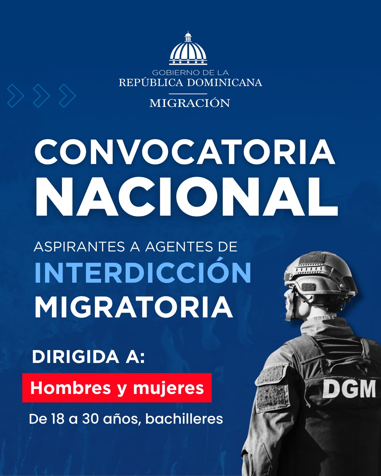 Más de 1,100 bachilleres aspiran a ingresar como agentes de interdicción migratoria